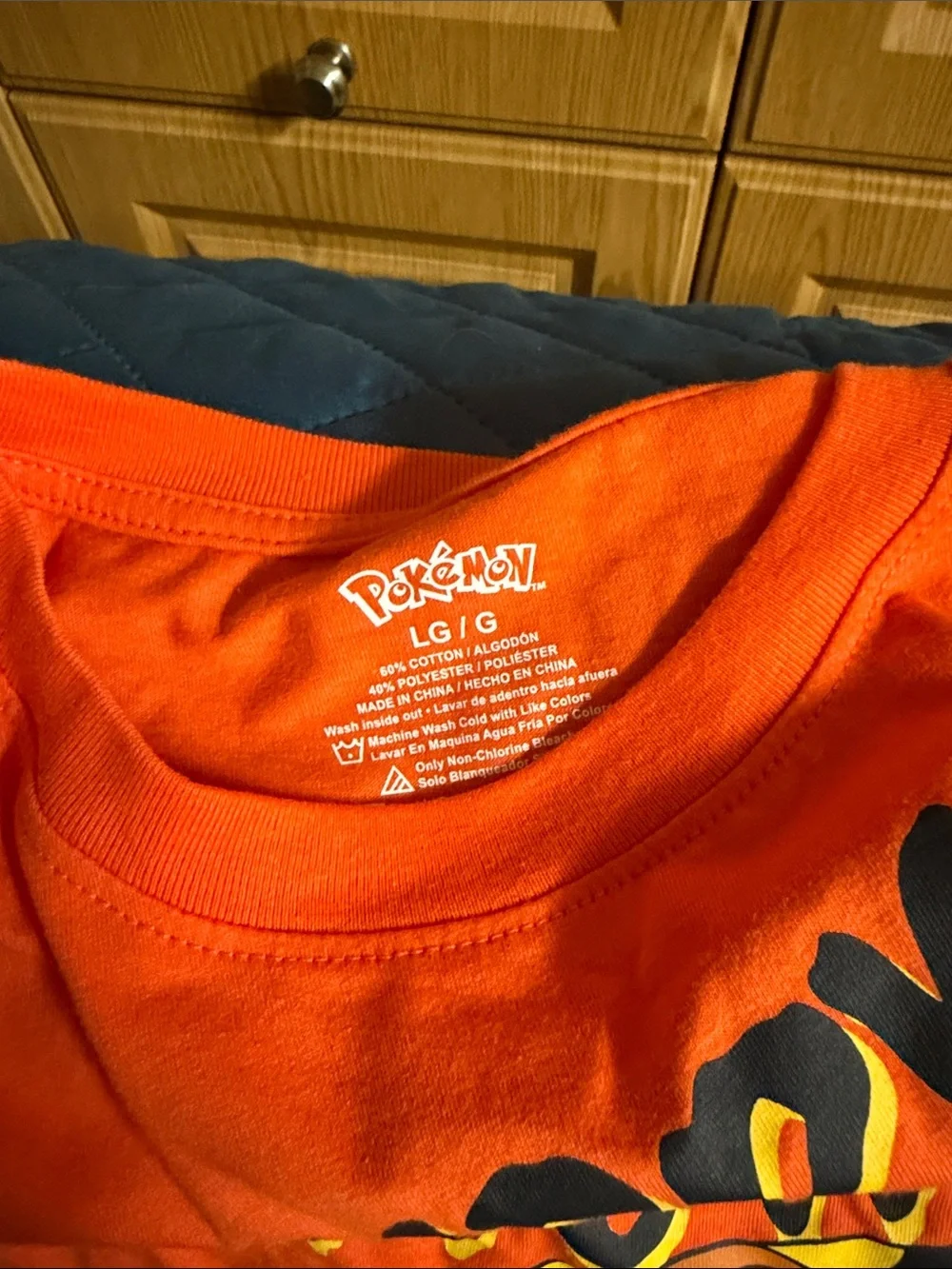Pokemon Orange Pikachu Halloween Tee with Pumpkin Graphic